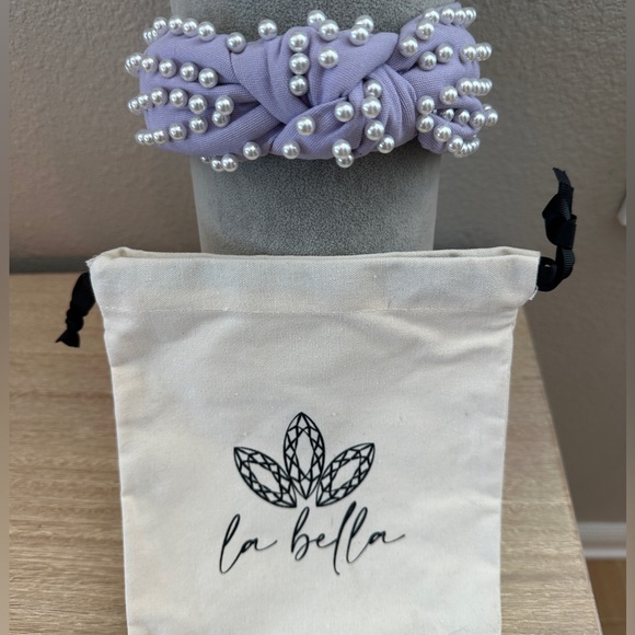 La Bella Accessories - LA BELLA Lilac Pearl Headband